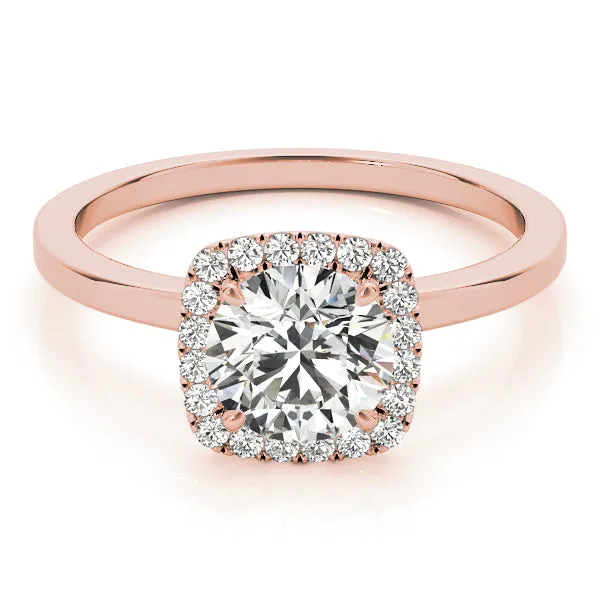 Nouvelle Kelly Halo Engagement Ring
