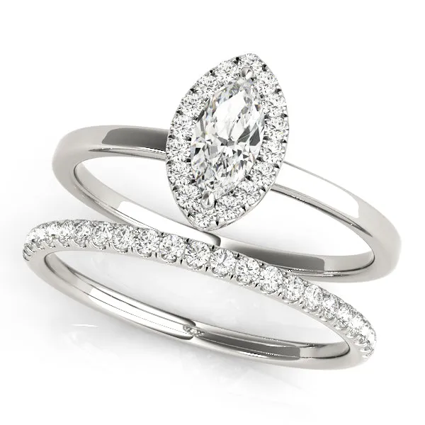 Nouvelle Kelly Halo Engagement Ring