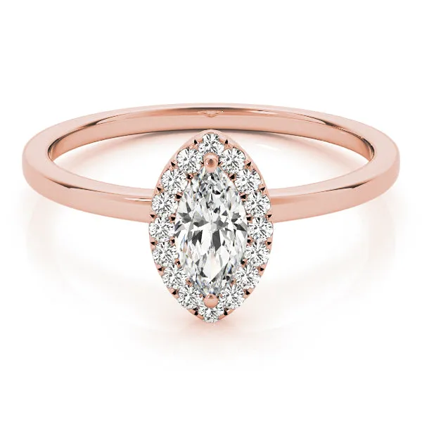 Nouvelle Kelly Halo Engagement Ring