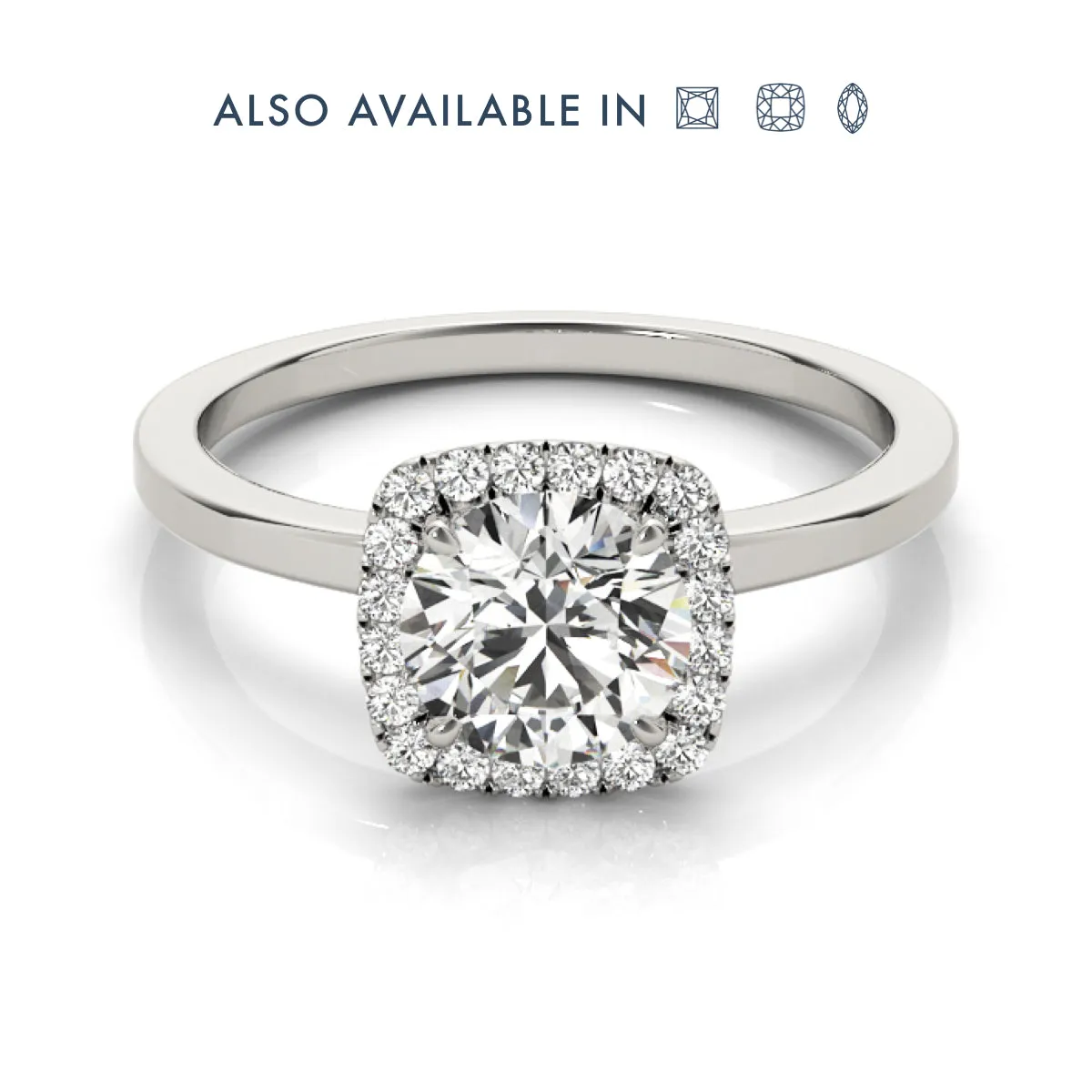 Nouvelle Kelly Halo Engagement Ring