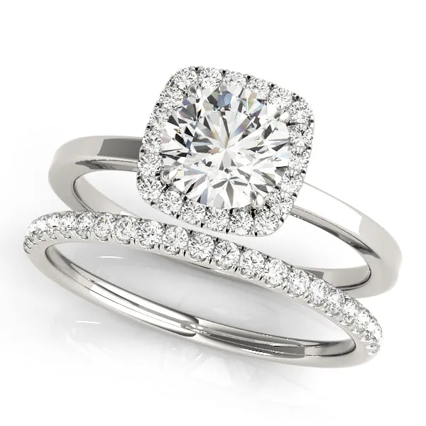 Nouvelle Kelly Halo Engagement Ring