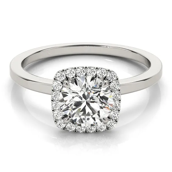 Nouvelle Kelly Halo Engagement Ring