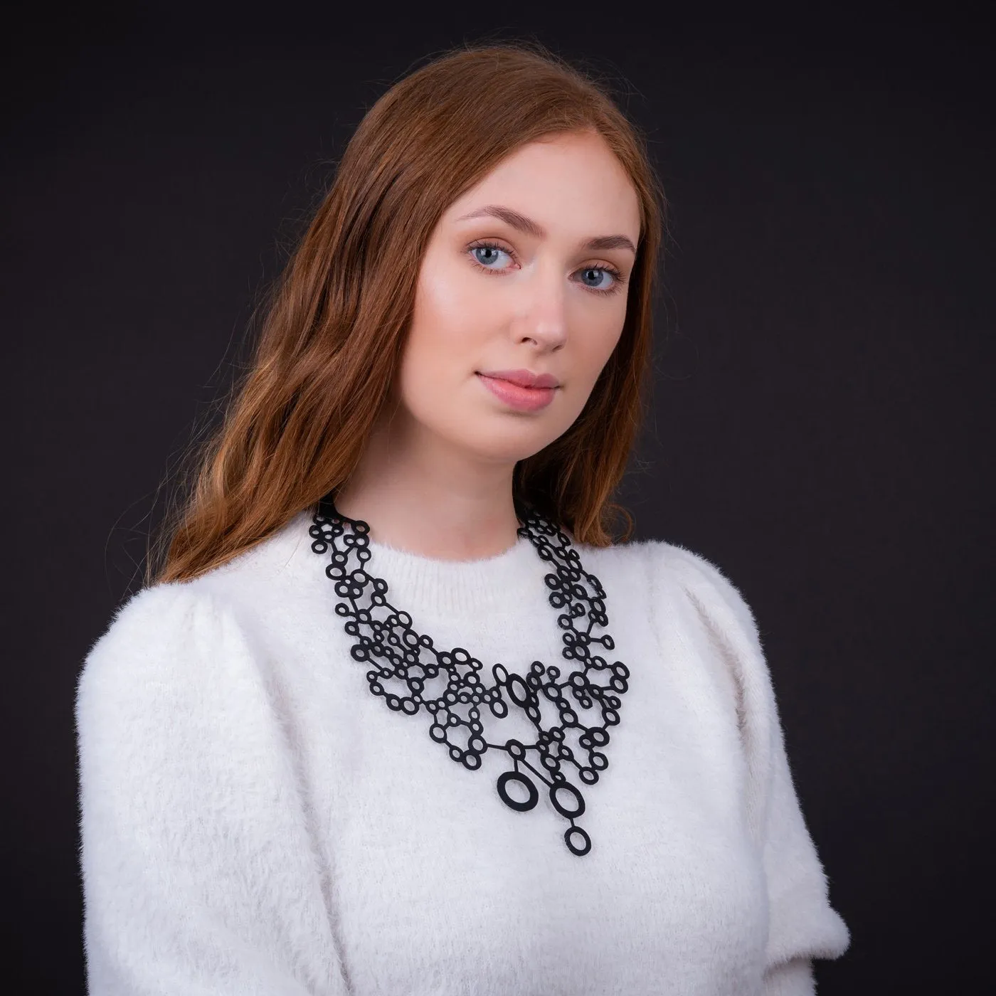 Octa Handcraft Black Statement Necklace