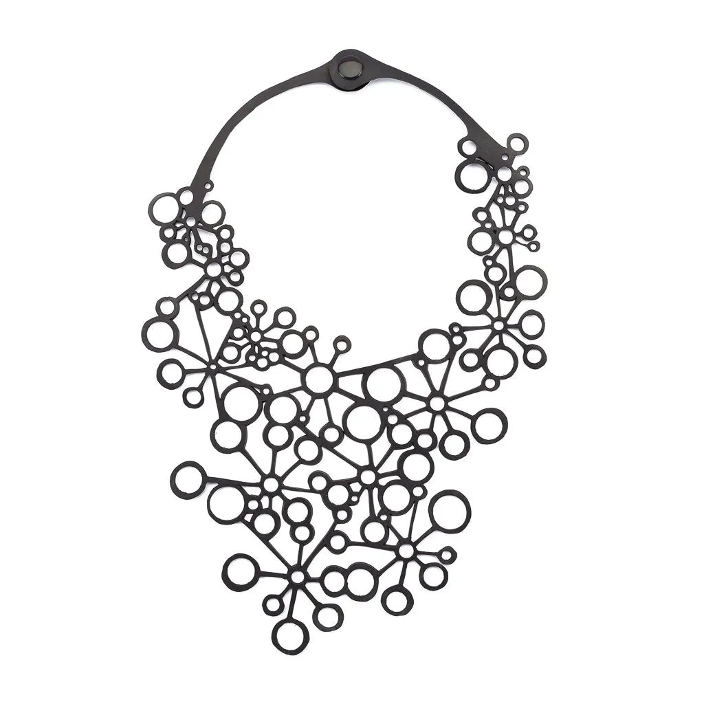 Octa Handcraft Black Statement Necklace