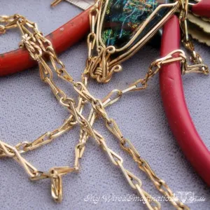 Old Fashioned Chain, Wire Wrap Jewelry Tutorial, Beginner Jewelry Tutorial