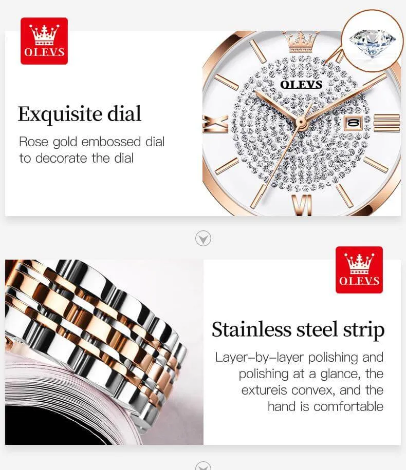 Olevs Famous Designer Luxury Lady's Quartz Watches
