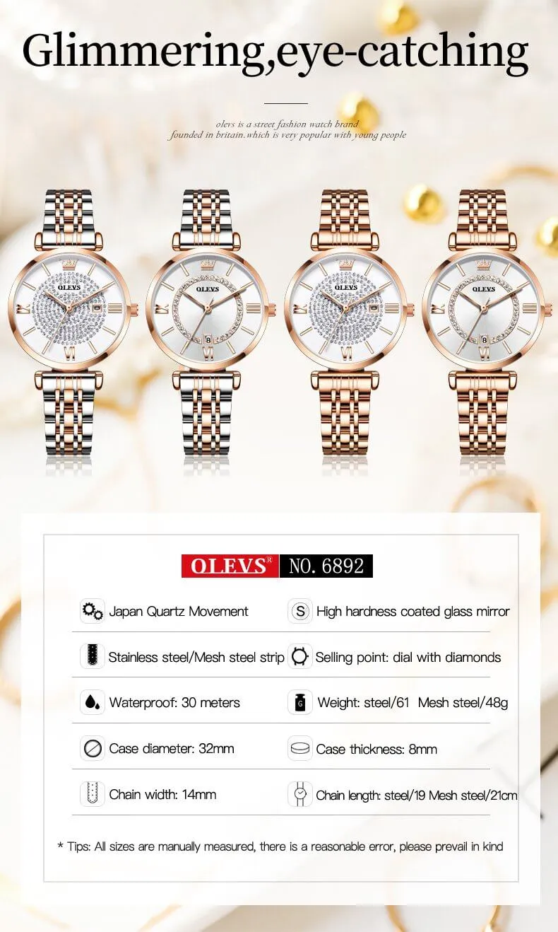 Olevs Famous Designer Luxury Lady's Quartz Watches
