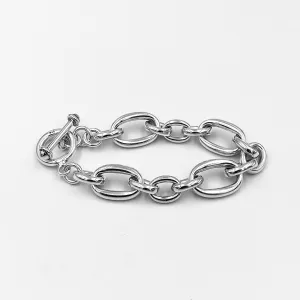 Open oval link bracelet