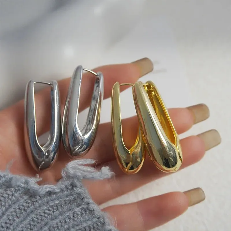 Oval Water Drop Earrings For Women Party Wedding Jewelry