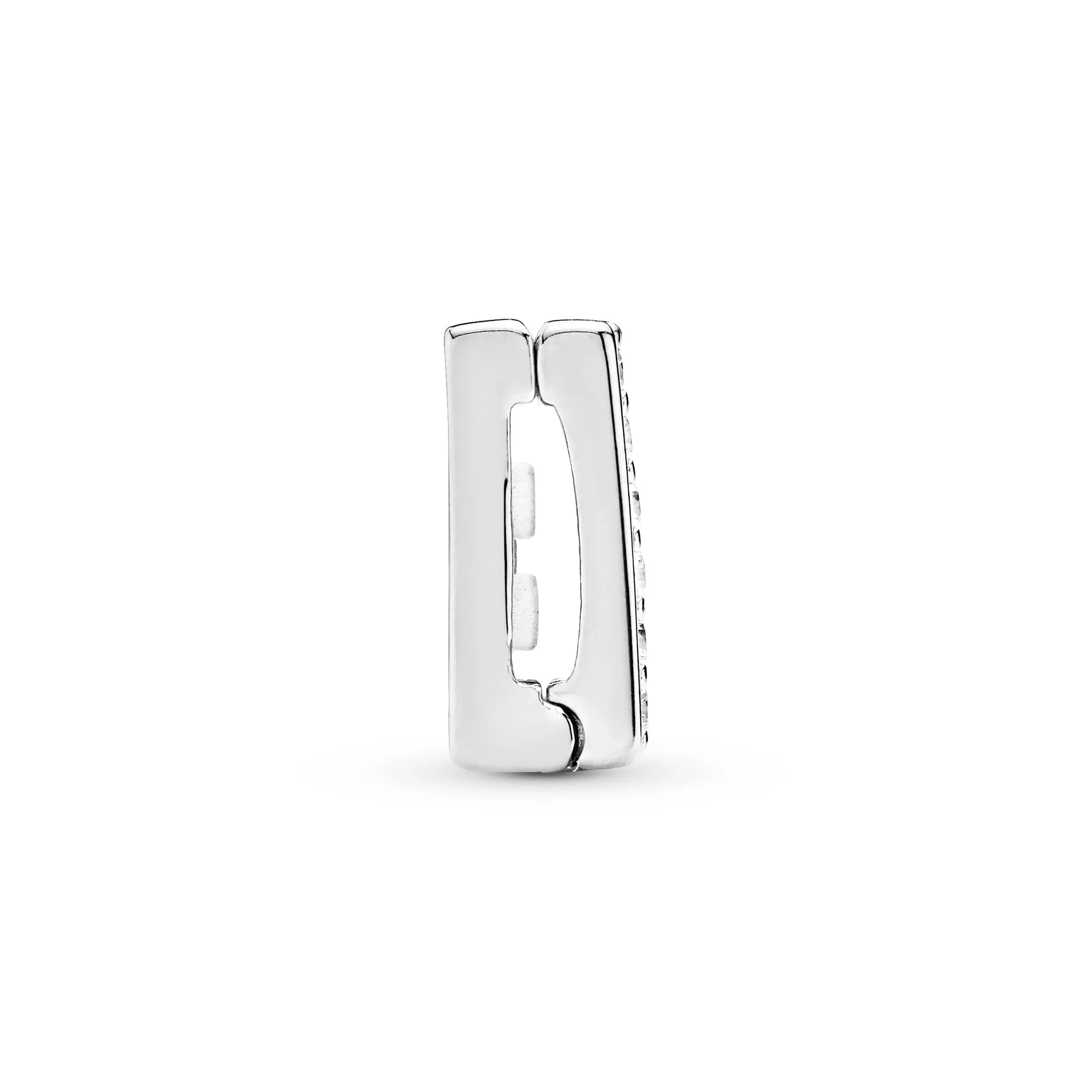 PANDORA Reflexions silver clip charm with clear cubic zirconia
