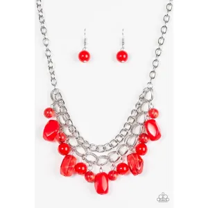 Paparazzi Brazilian Bay - Red Necklace