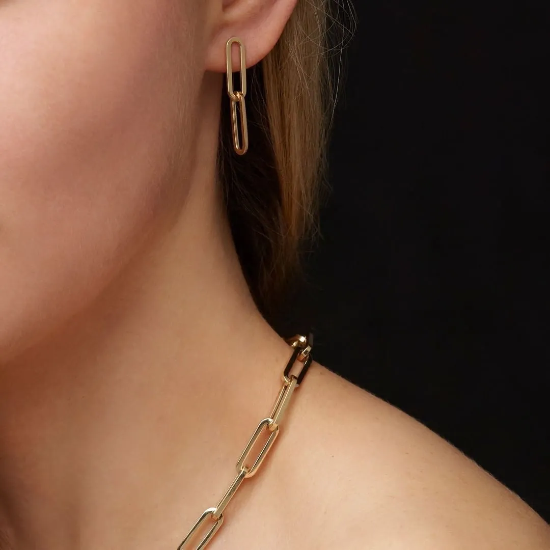 Paperclip Dangle Earrings