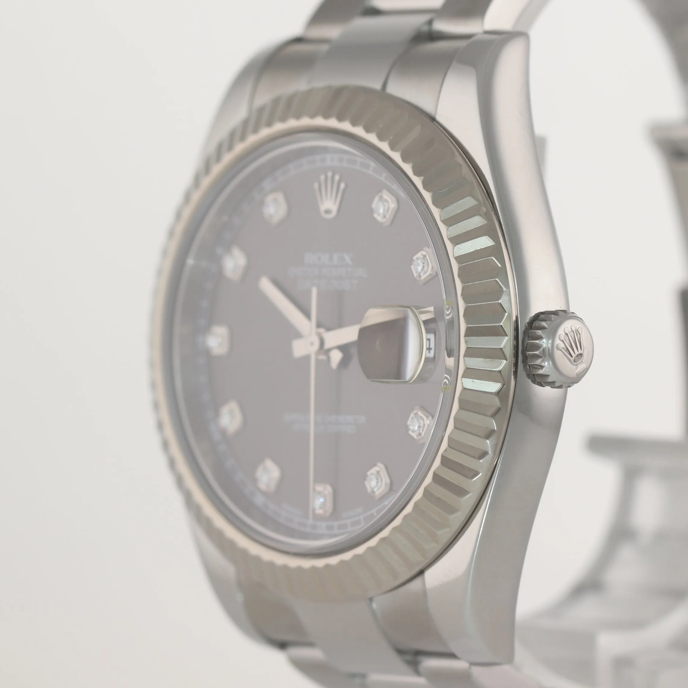 PAPERS 2015 Rolex Datejust 2 41MM Rhodium Diamond 116334 White Gold Watch