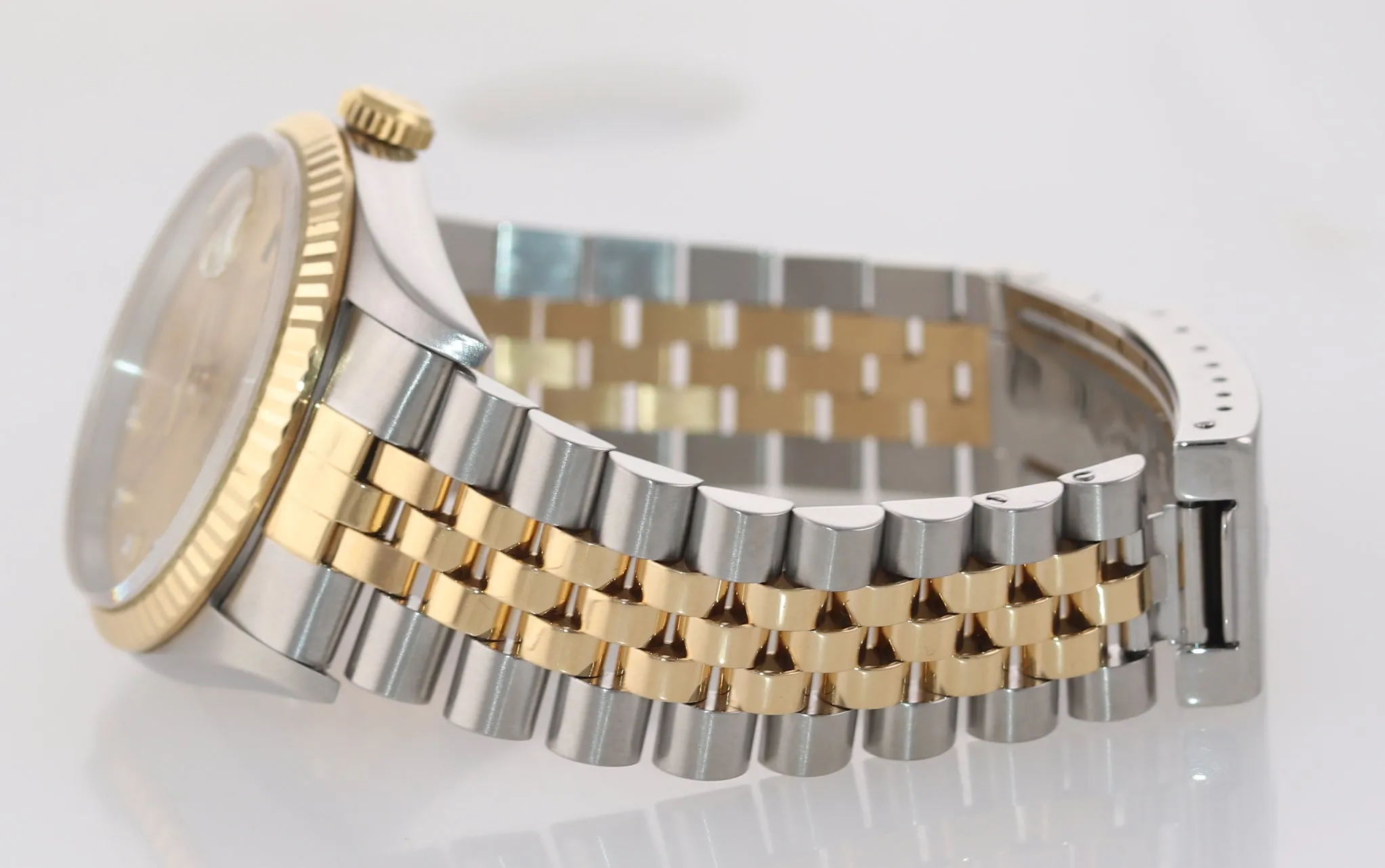 PAPERS FACTORY DIAMOND Rolex DateJust 36mm 16233 Two Tone Gold Steel Watch