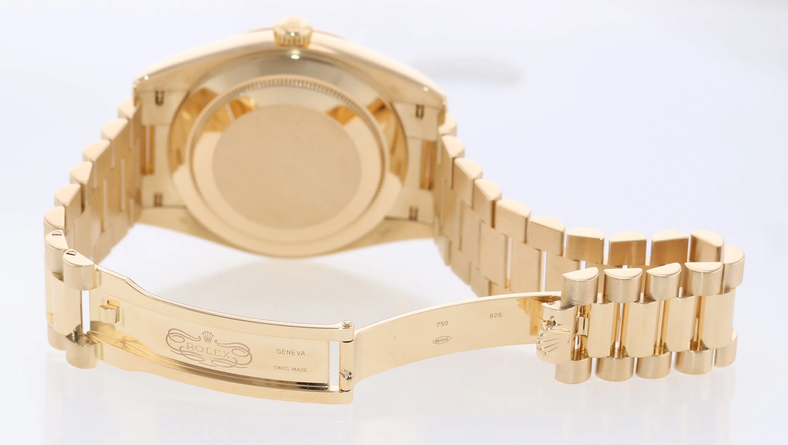 PAPERS Rolex President 40mm 228238 Yellow Gold Black Diamond Watch Box