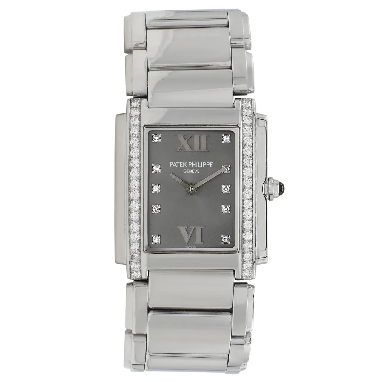 Patek Philippe Stainless Steel Diamond Twenty-4 4910-10A-010