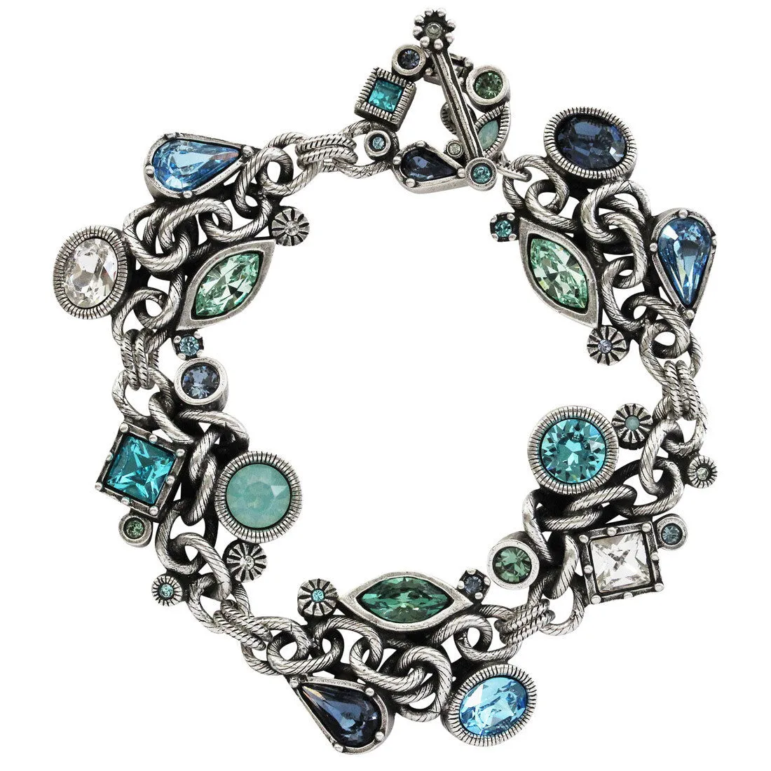 Patricia Locke "Firebird" Sterling Silver Plated Bracelet, 7.5" Zephyr BR0359S
