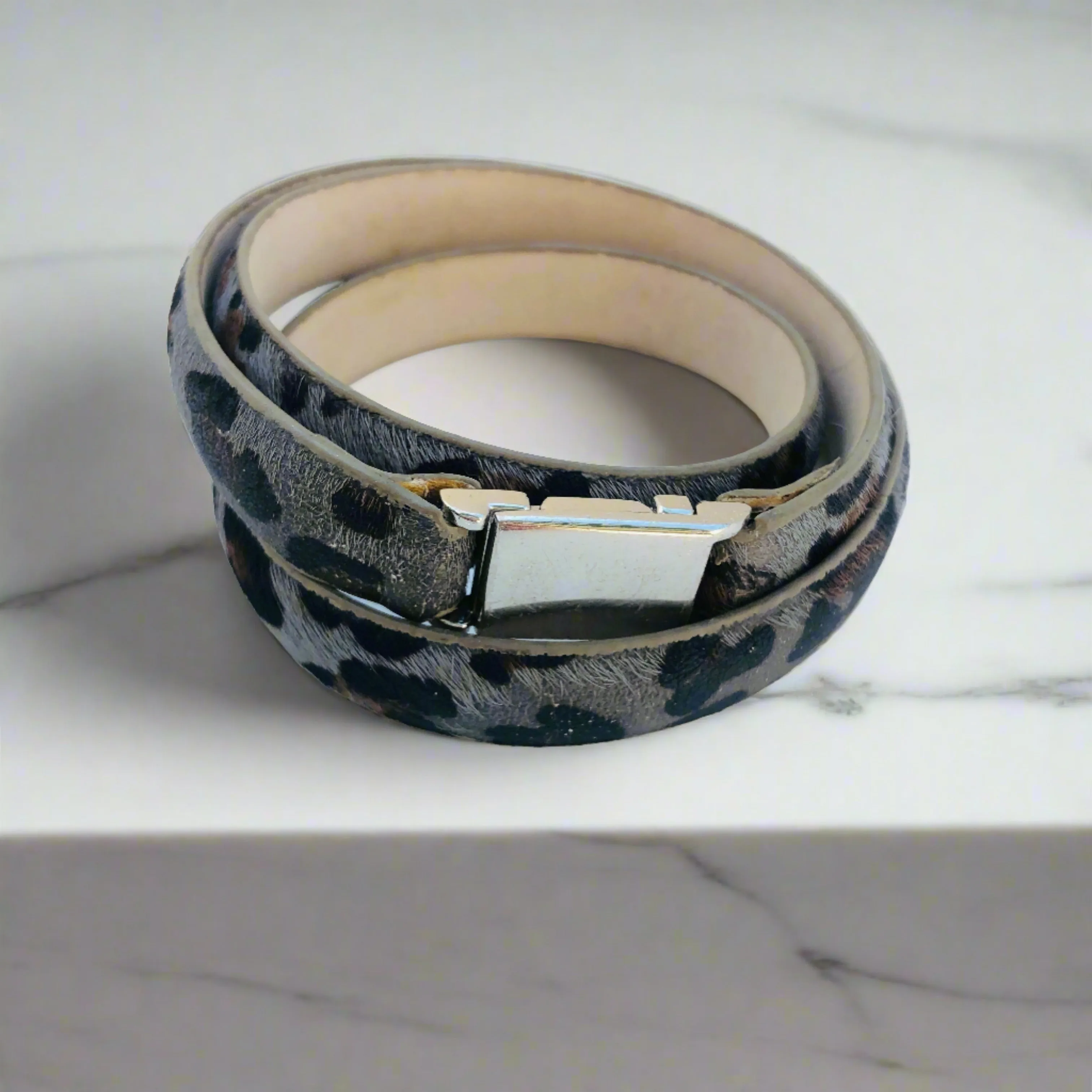 Peter Lang Wrap Leopard Fur Bracelet