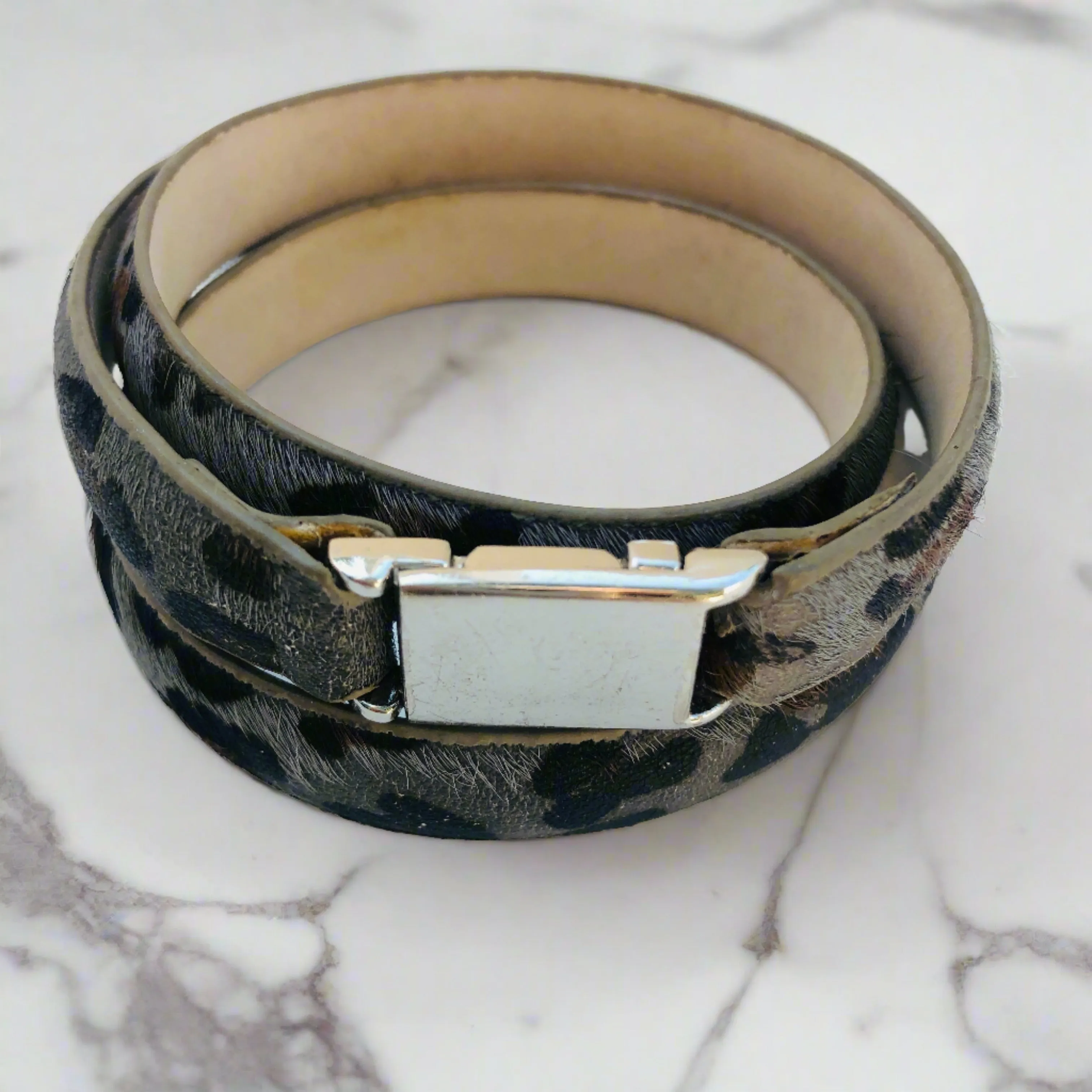 Peter Lang Wrap Leopard Fur Bracelet