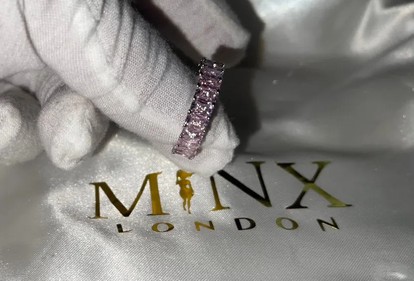 Pink Diamond Ring | Eternity Rings | Womens Eternity Ring | Pink Diamond Engagement Ring | Baguette Ring | Promise Ring | Eternity Ring