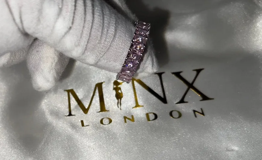 Pink Diamond Ring | Eternity Rings | Womens Eternity Ring | Pink Diamond Engagement Ring | Baguette Ring | Promise Ring | Eternity Ring