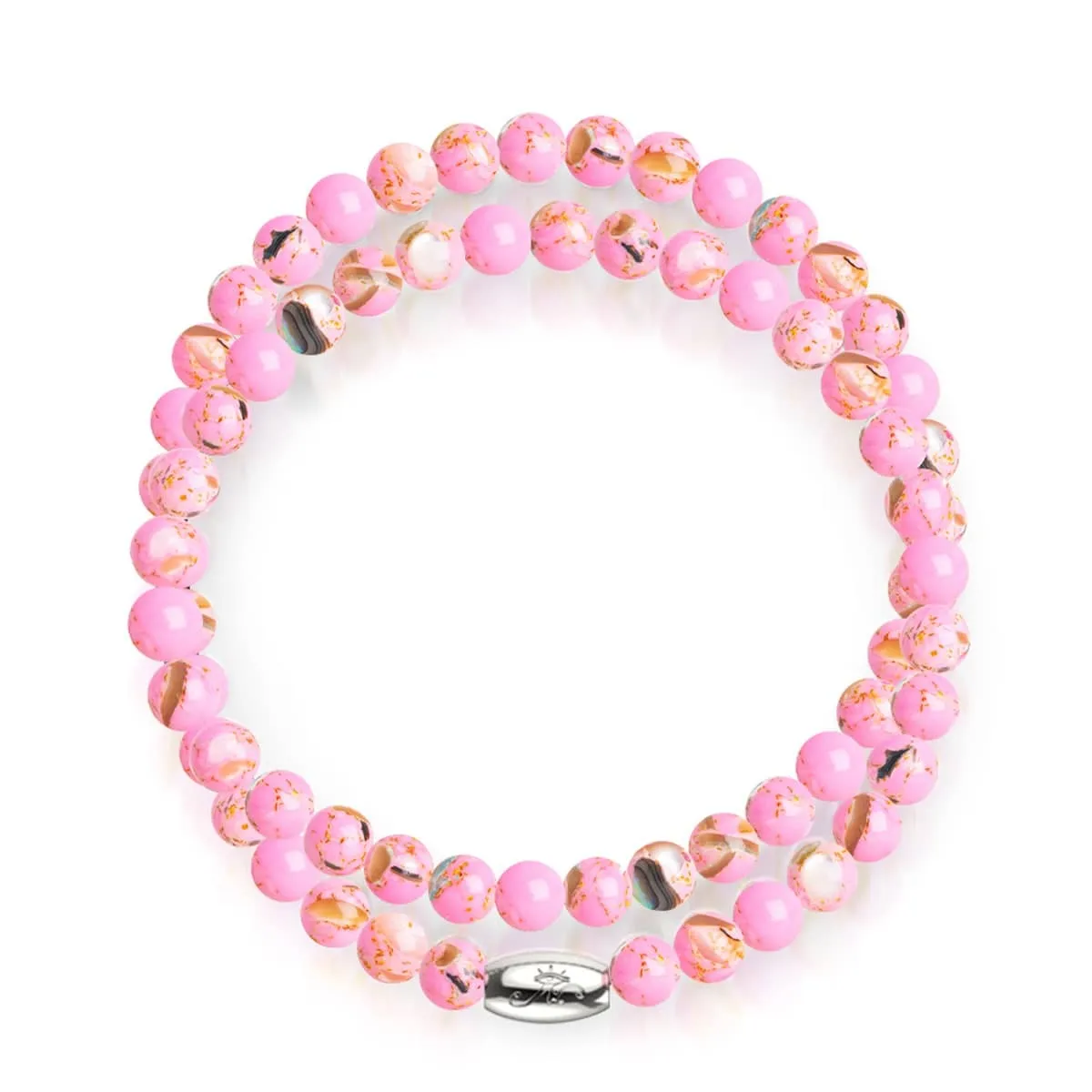 Pink | Silver | Gilded Turquoise Gemstone Wrap