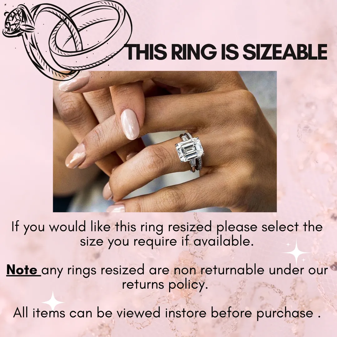 Platinum & 1.43ct Radiant Cut Diamond Halo Engagement & Bridal Wedding Ring Set Size : K