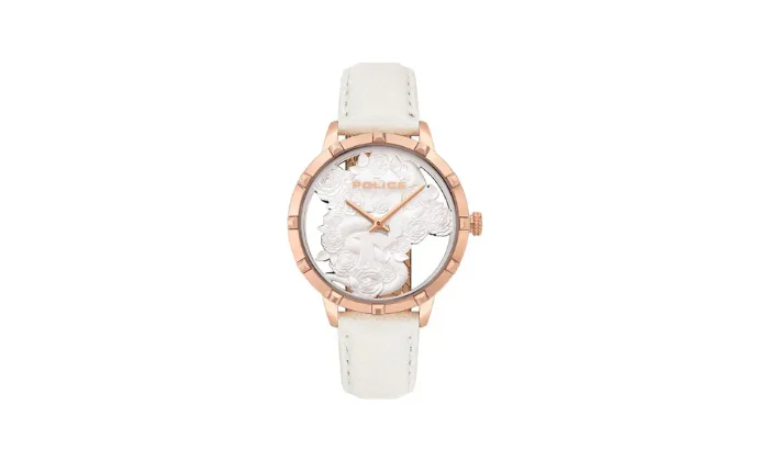 Police Women's Marietas 2 Hands Leather Watch