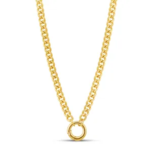Push Clasp Cuban Chain Necklace