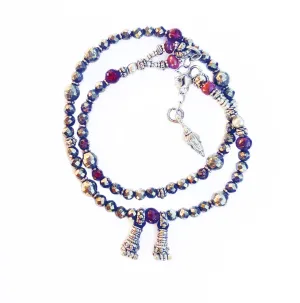 Pyrite and Garnet Love Wrap Bracelet
