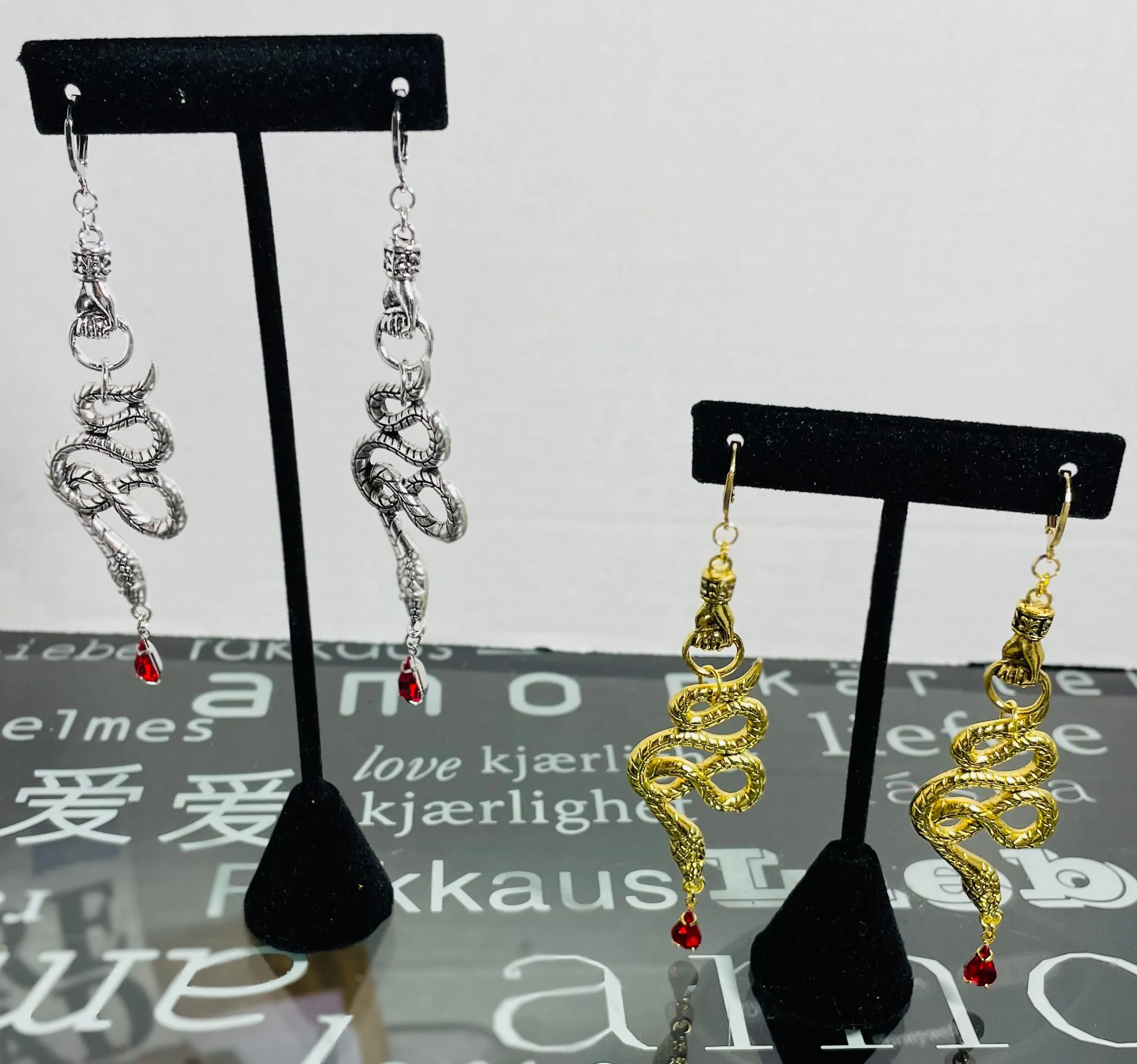 "Snake in the Grass" Earrings in Multiple Colors