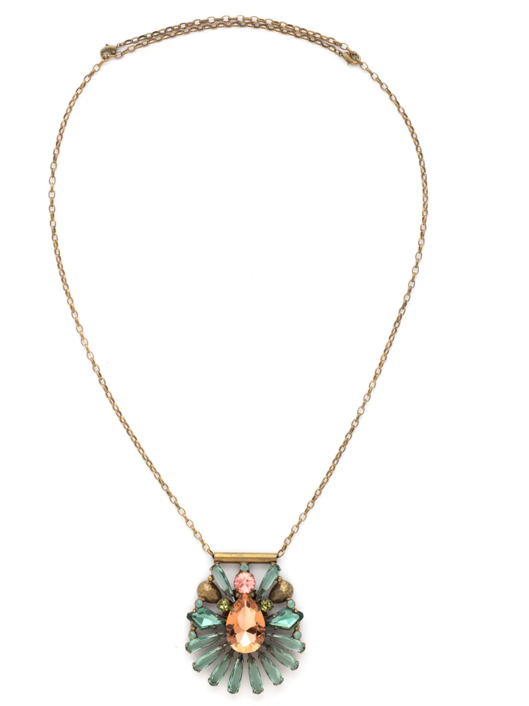 Radiant Gems Statement Pendant - NDK25AGPOP
