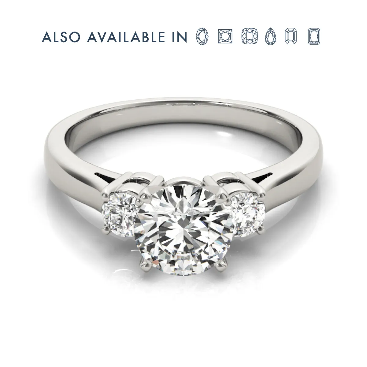 Rae Three-stone Diamond Engagement Ring