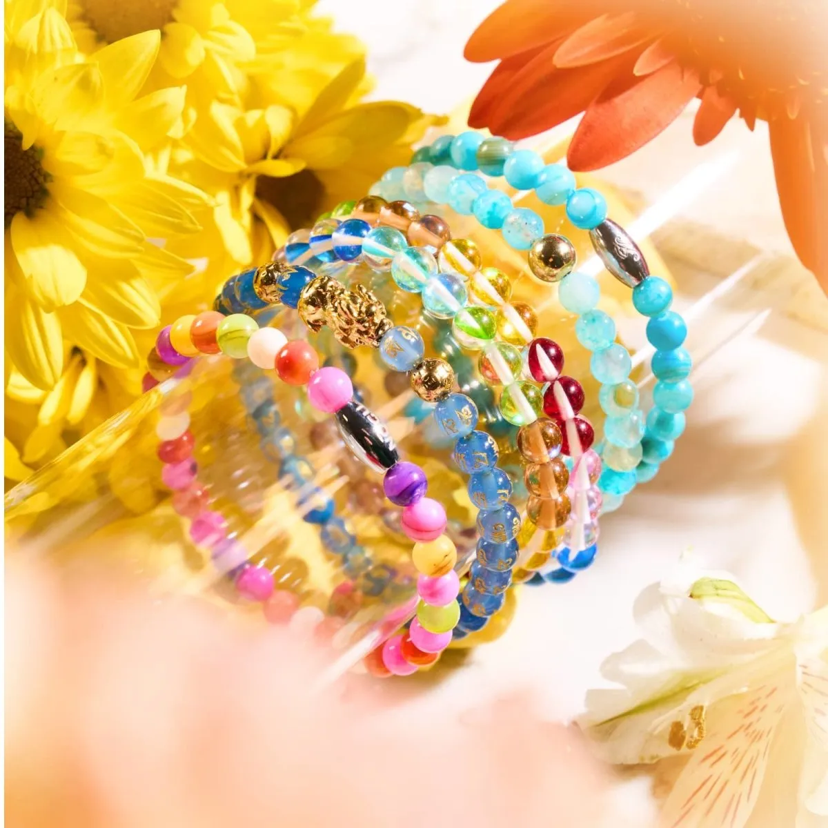 Rainbow Wrap | Galaxy Glass Bracelet