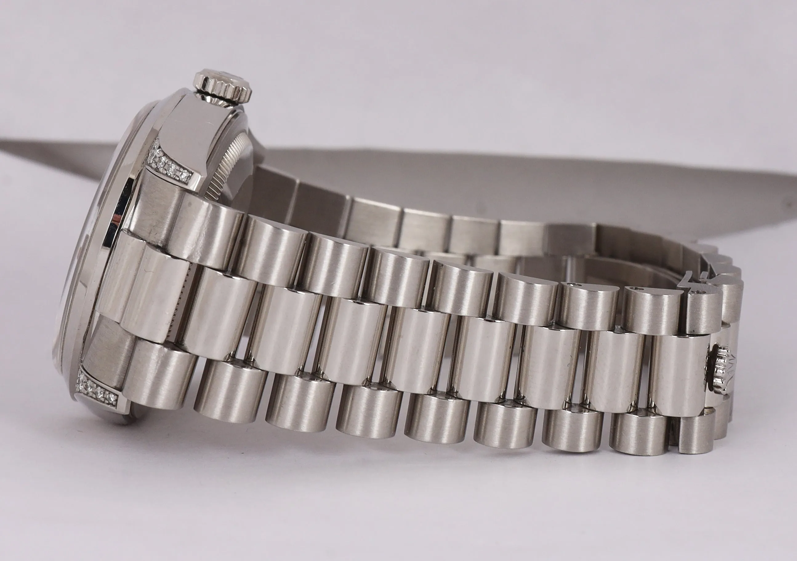 RARE 1997 Rolex Day-Date President Platinum Diamond Lugs 18296 FULL SET 36mm