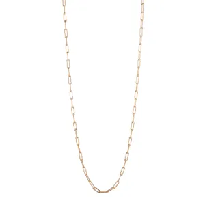 Rectangle Chain Long Necklace - 14K Gold Filled