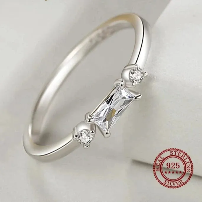 Rectangle CZ Sterling Wedding Accessories