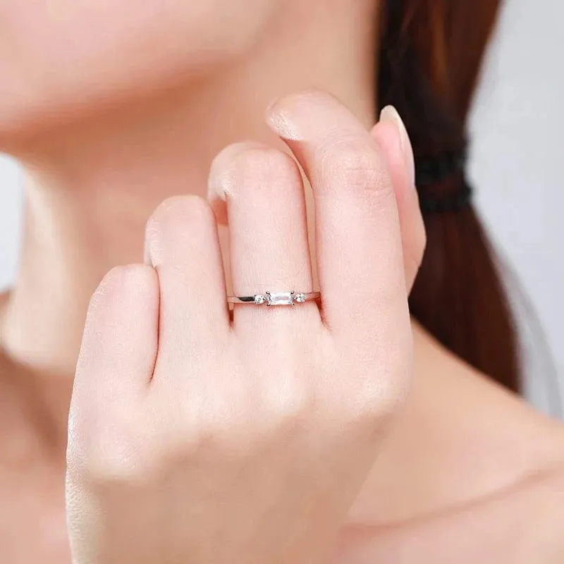 Rectangle CZ Sterling Wedding Accessories