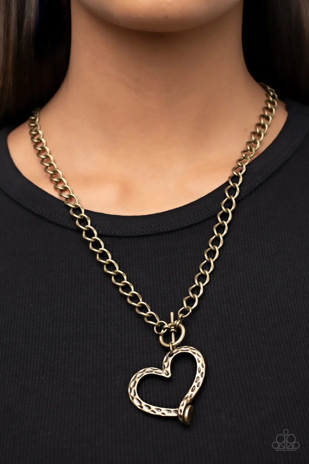 Reimagined Romance - Brass (Heart) Necklace