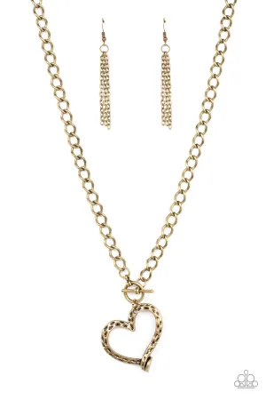 Reimagined Romance - Brass (Heart) Necklace