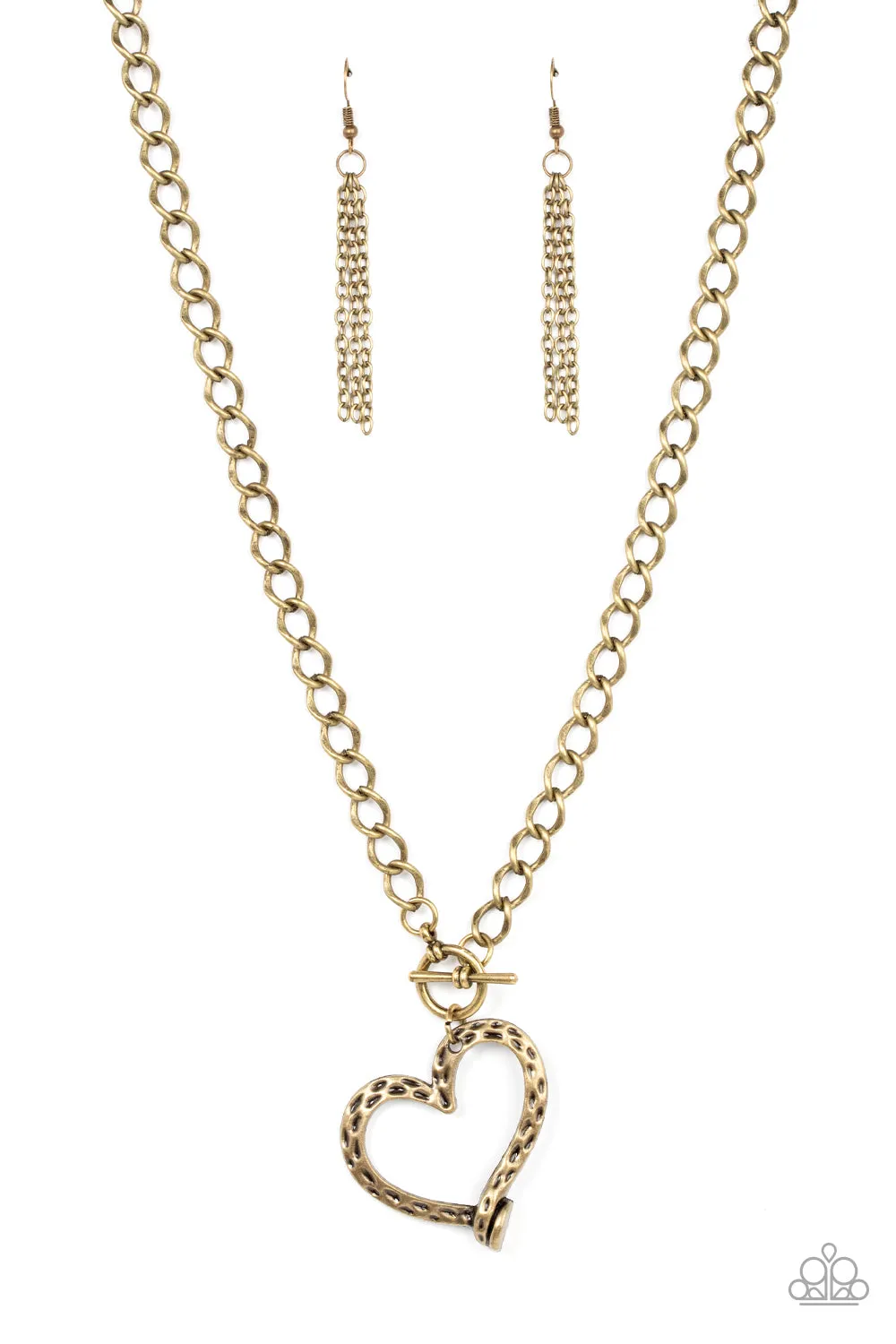 Reimagined Romance - Brass (Heart) Necklace