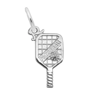 Rembrandt Pickleball Paddle Charm in Sterling Silver
