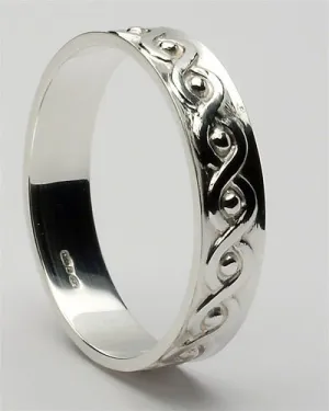 Retired Mens Silver Celtic Wedding Rings MS-WED64