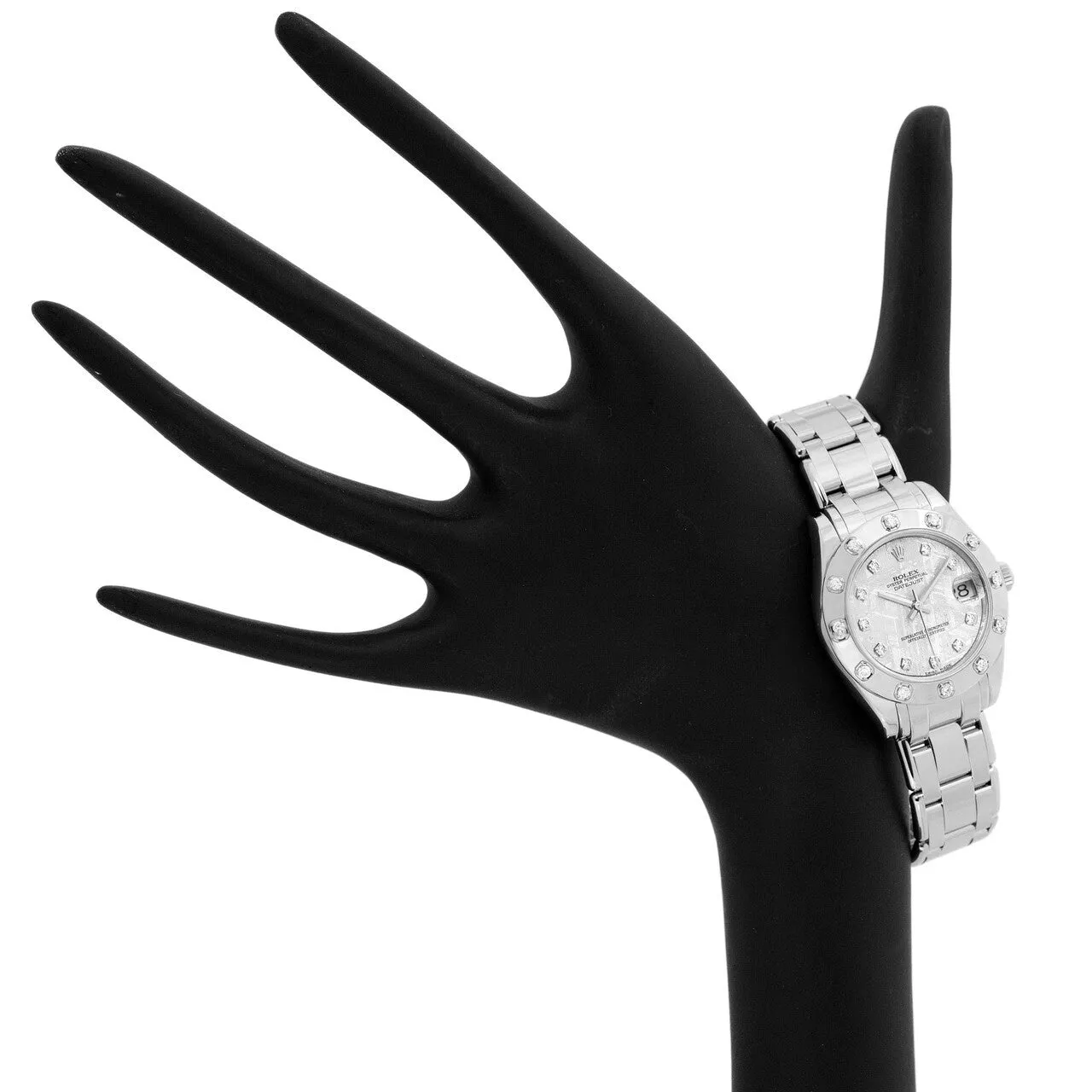 Rolex 18K White Gold Diamond Pearlmaster 34  81319