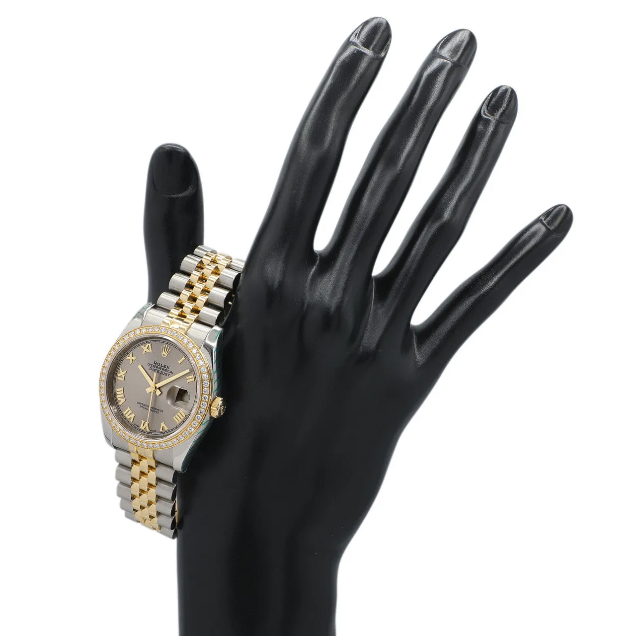 Rolex 18K Yellow Gold Stainless Steel Diamond Datejust 36 116243