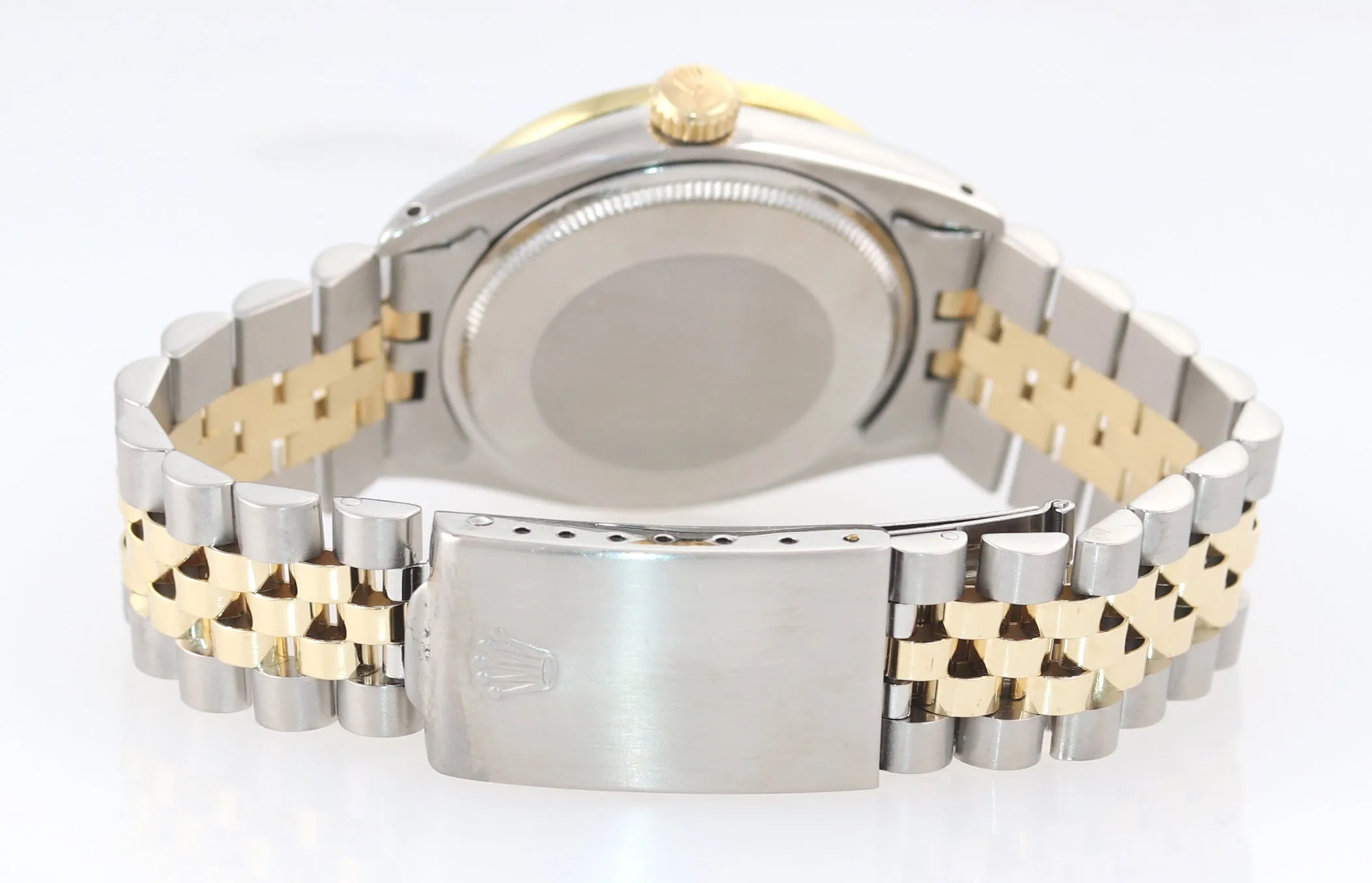 Rolex Date 15000 MOP Diamond two tone Gold Bezel 34mm Jubilee Watch