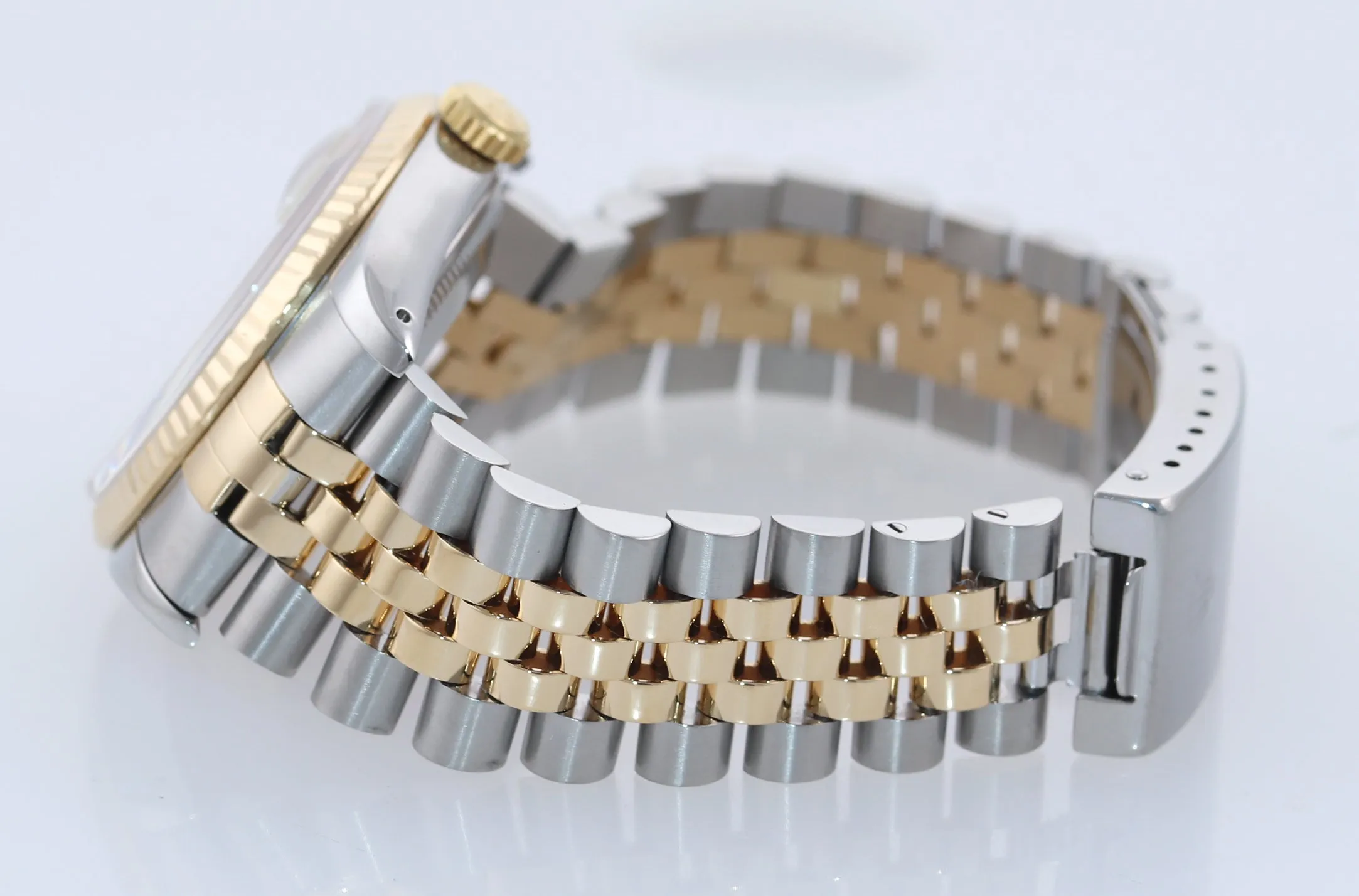 Rolex DateJust 36mm 16233 Two Tone 18k Gold Steel Jubilee Champagne Watch Box