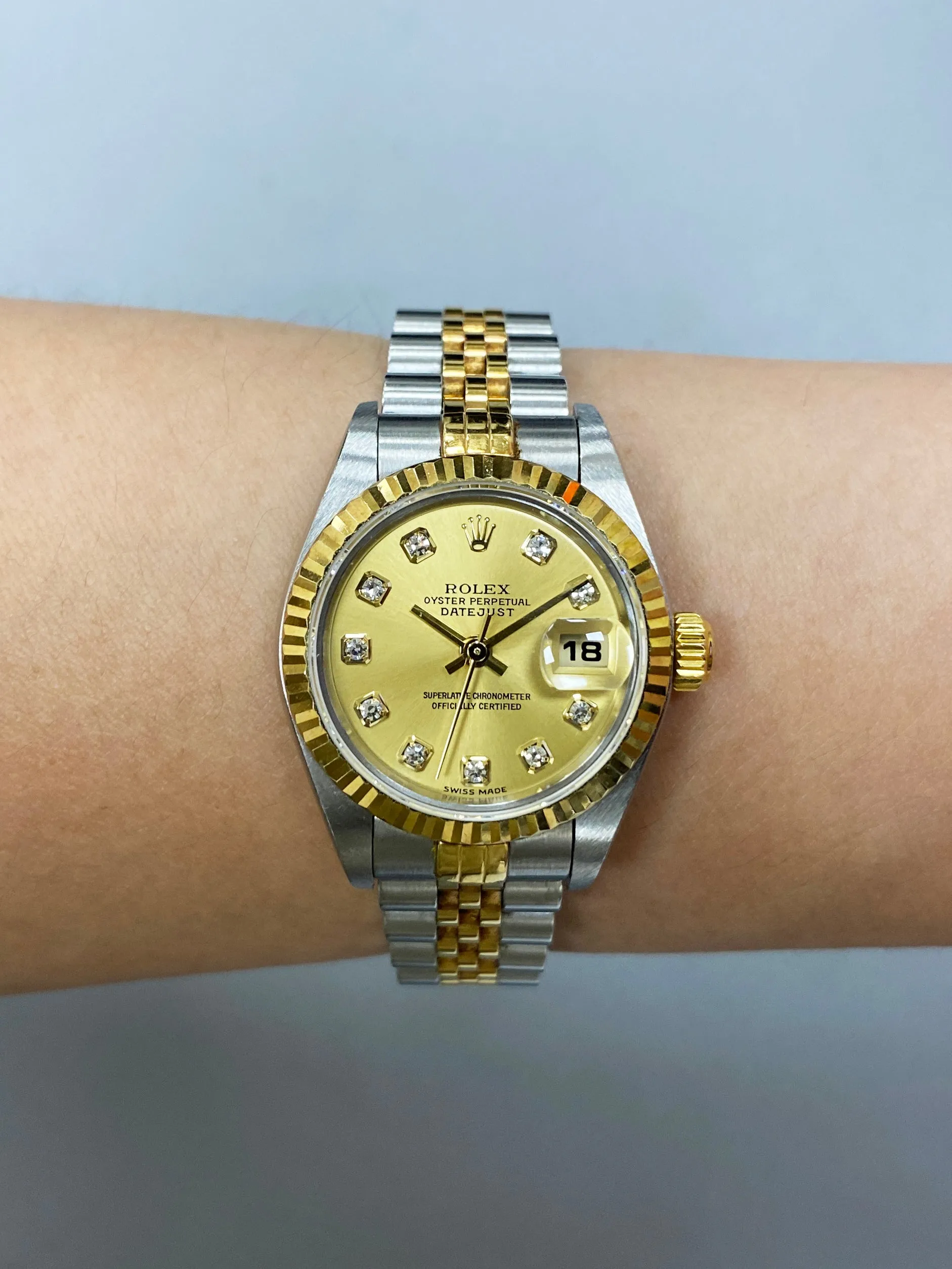 Rolex Datejust 79173 Diamond Dial  Ladies Watch