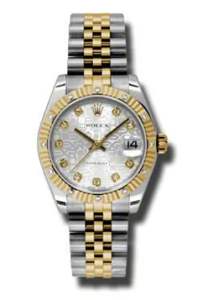 Rolex Datejust Lady 31 Silver Dial Stainless Steel and 18K Yellow Gold Jubilee Bracelet Automatic Watch 178313SJDJ