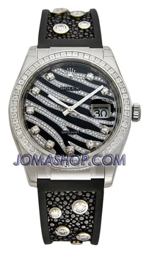 Rolex Datejust Zebra Stripe Diamond Dial Ladies Watch 116189BBR